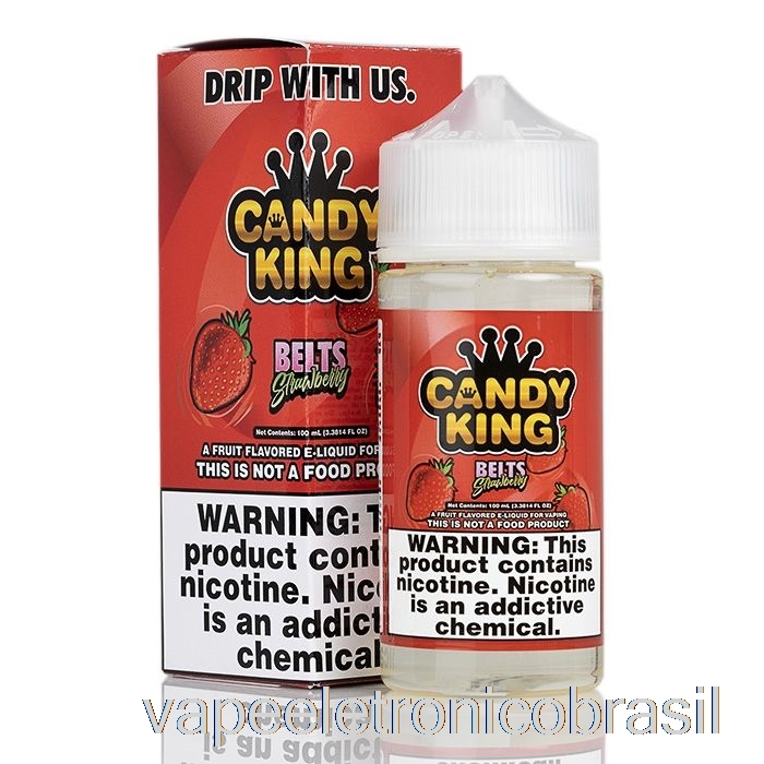 Vape Cintos Recarregável Morango - Candy King - 100ml 6mg